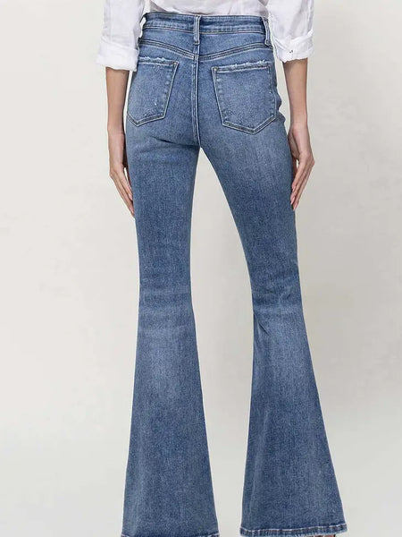 Bella Vervet High Rise Long Flare Jeans