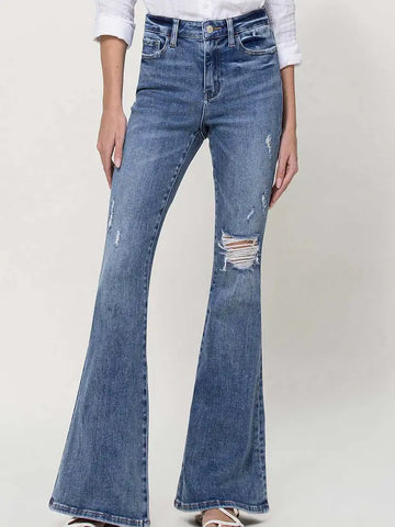 Bella Vervet High Rise Long Flare Jeans