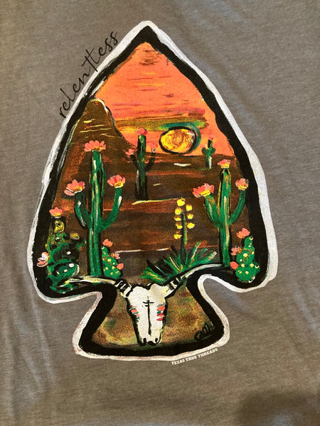 Violet Arrowhead Desert Scene Tee