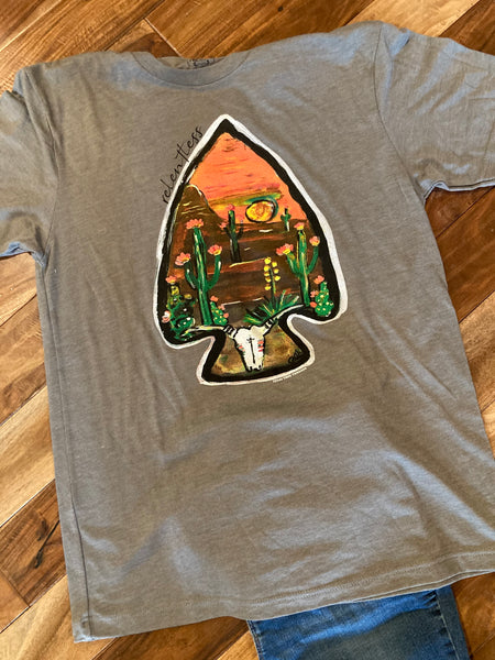 Violet Arrowhead Desert Scene Tee