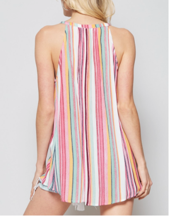 Shanna Stripes and Roses Top