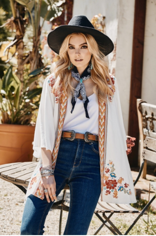 Sophia Floral Embroidered Cardigan
