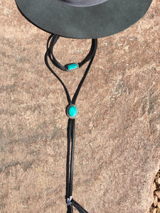 Stickney Faux Turquoise Leather Bolo Choker