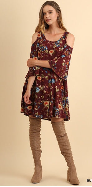 Peyton Floral Cold Shoulder Dress