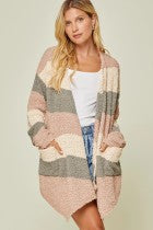 Aria Mocha Cream Sage Cardigan