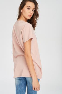 Nellie Cut Out Neck Side Slit Top